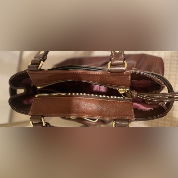 COACH Hampton Leather Carryall (Brown) - Picture 10 of 13
